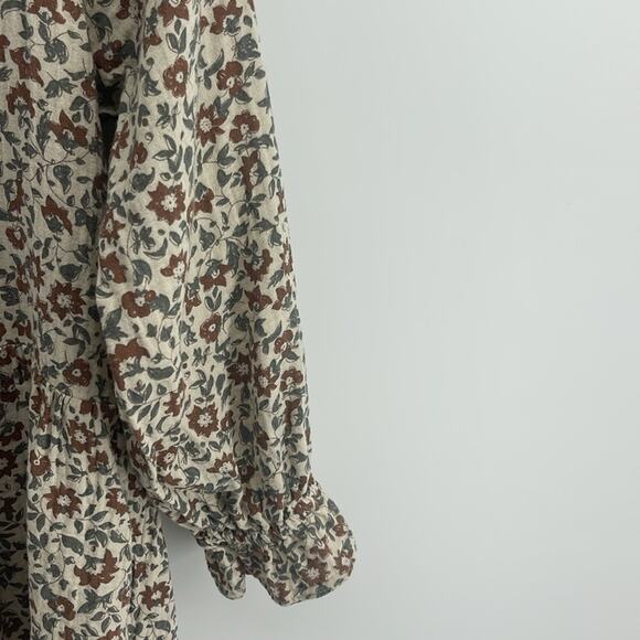 Rylee + Cru Enchanted Garden Sadie 100% cotton floral print long sleeve dress XS - Picture 5 of 8